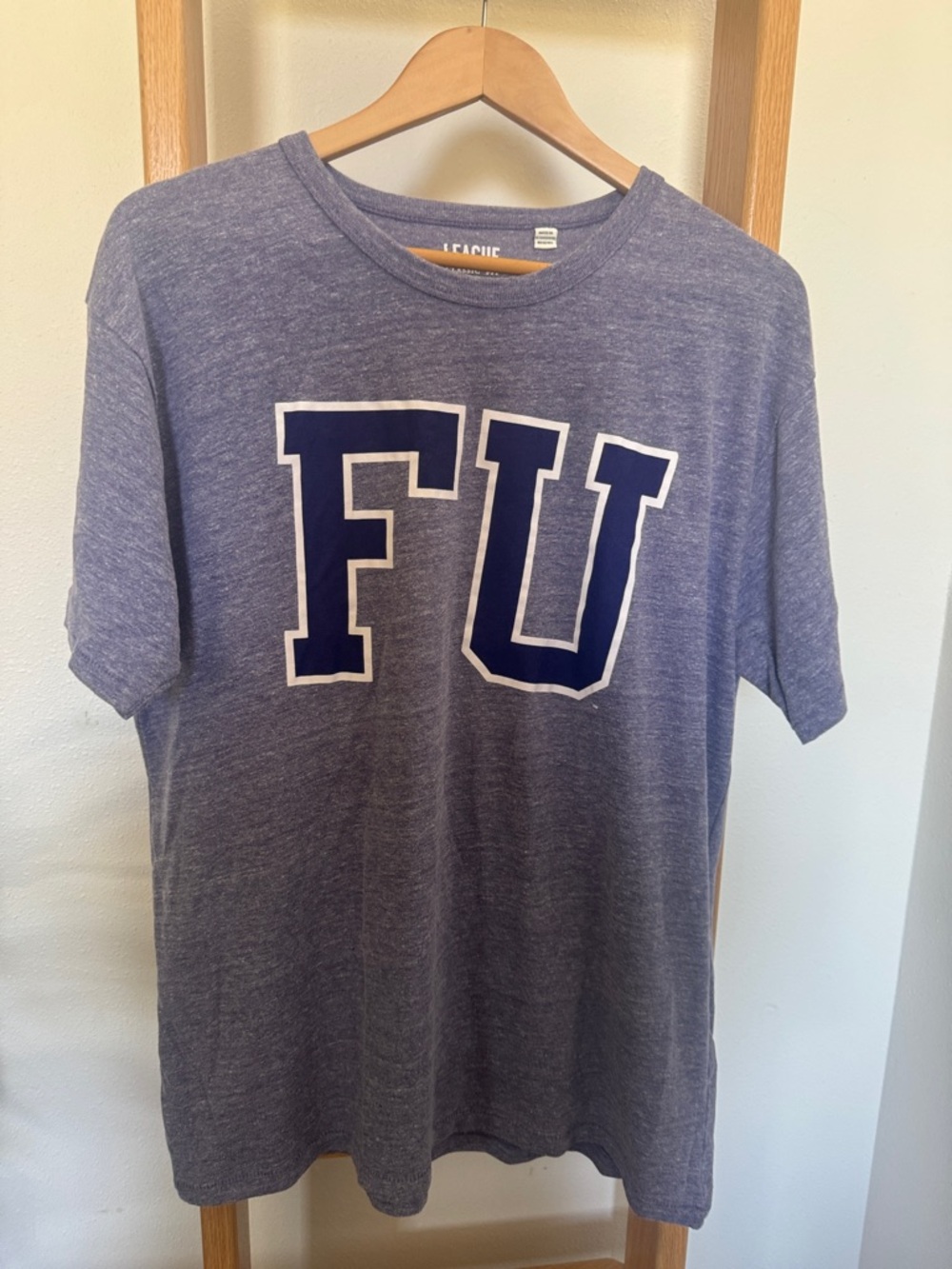 EUC League Classic Fit Heather Purple Graphic "FU" Tee